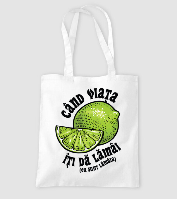 când viața îți dă lămâi (eu sunt lămâia) model alb pe tricou