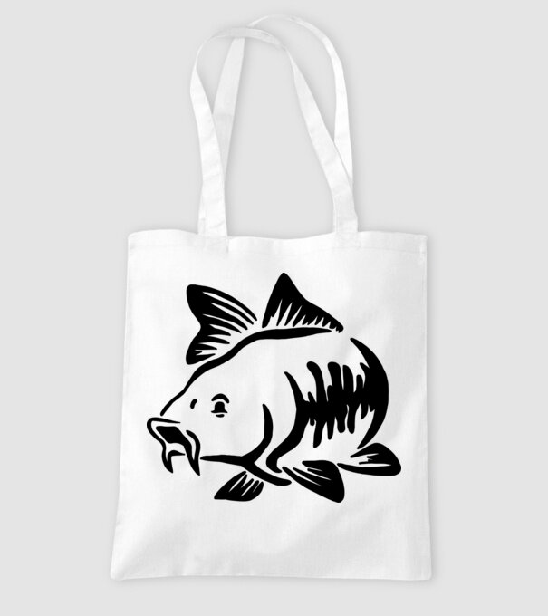 Carp model alb pe tricou