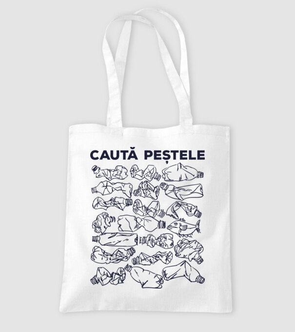 Caută peștele model alb pe tricou