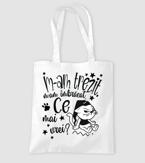 Ce mai vrei? model alb pe tricou