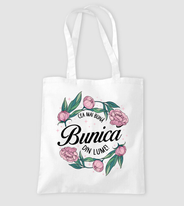 Cea mai bună bunică din lume! model alb pe tricou