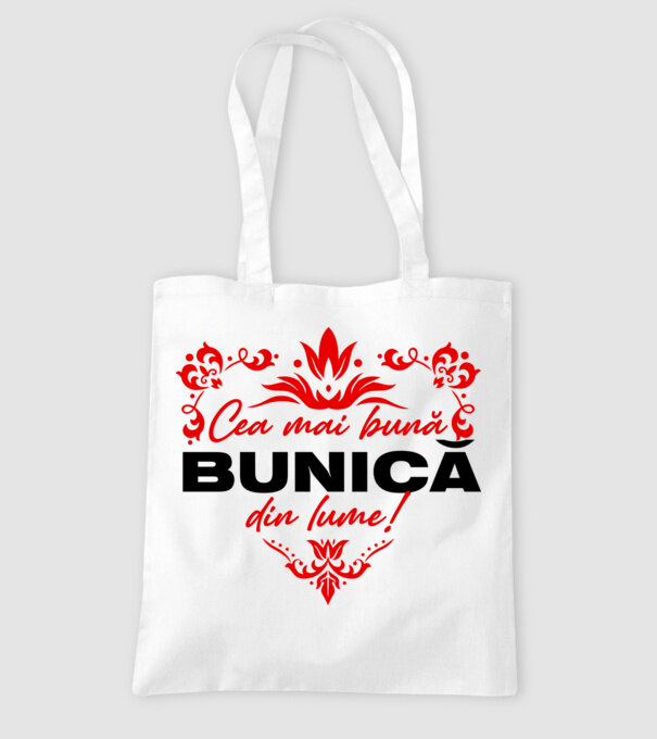 Cea mai bună bunică din lume model alb pe tricou