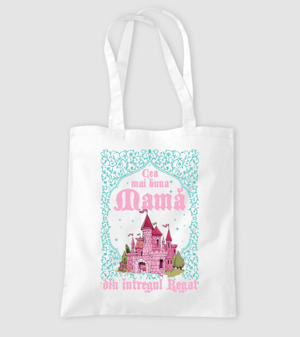 Cea mai bună mamă din întregul regat model alb pe tricou