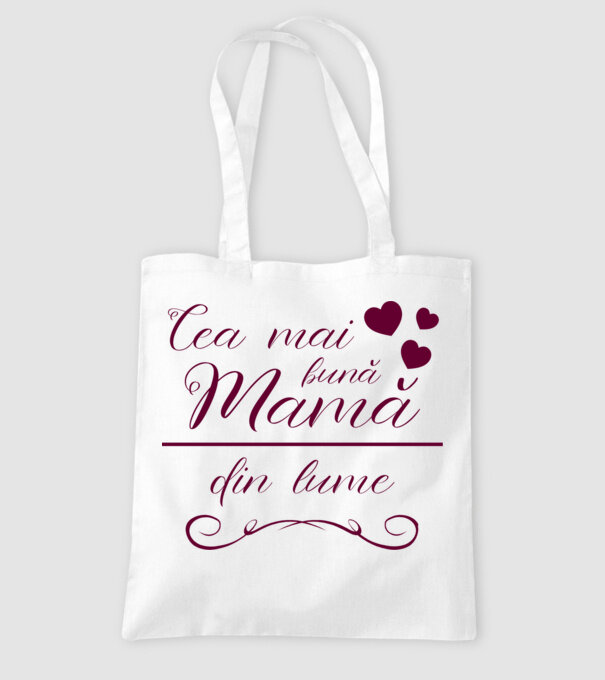 Cea mai bună mamă din lume model alb pe tricou