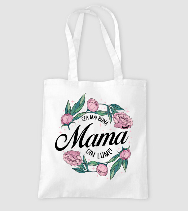 Cea mai bună mamă din lume model alb pe tricou