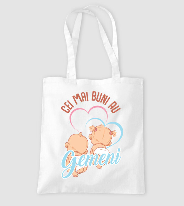 Cei mai buni au gemeni model alb pe tricou