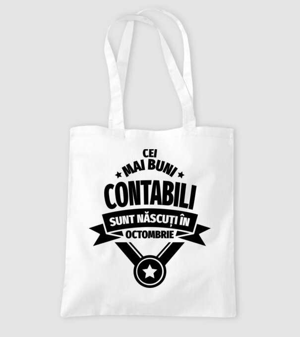 Cei mai buni contabili sunt născuți în Octombrie model alb pe tricou
