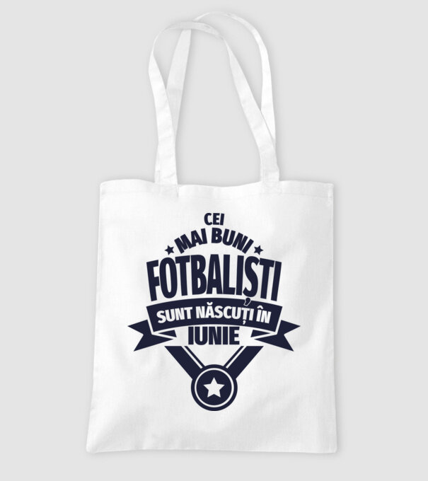 Cei mai buni fotbaliști sunt născuți în Iunie model alb pe tricou