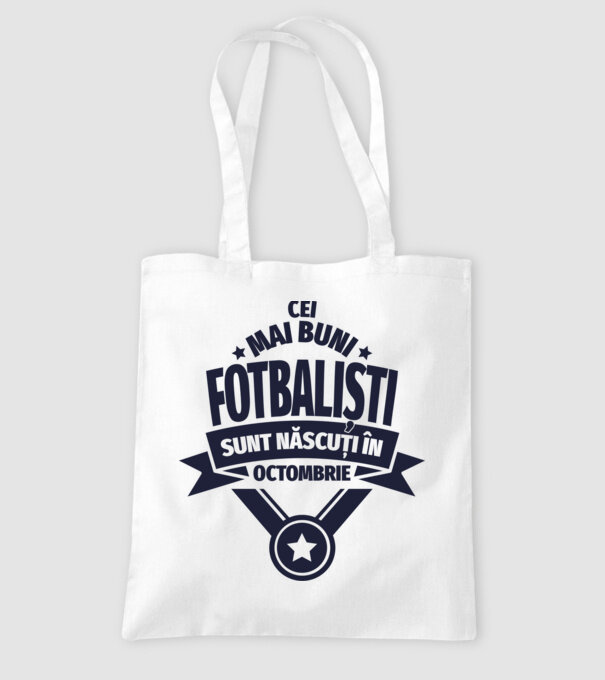 Cei mai buni fotbaliști sunt născuți în Octombrie model alb pe tricou