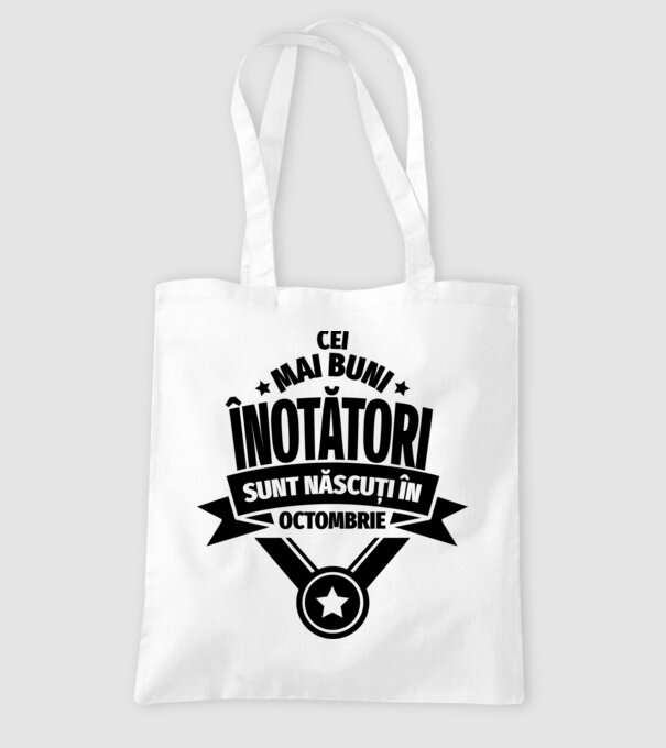 Cei mai buni înotători sunt născuți în Octombrie model alb pe tricou