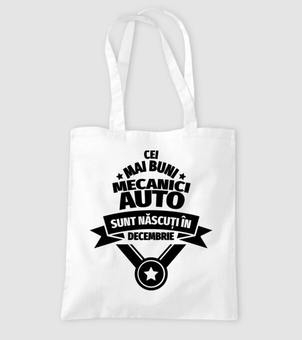 Cei mai buni mecanici auto sunt născuți în Decembrie model alb pe tricou