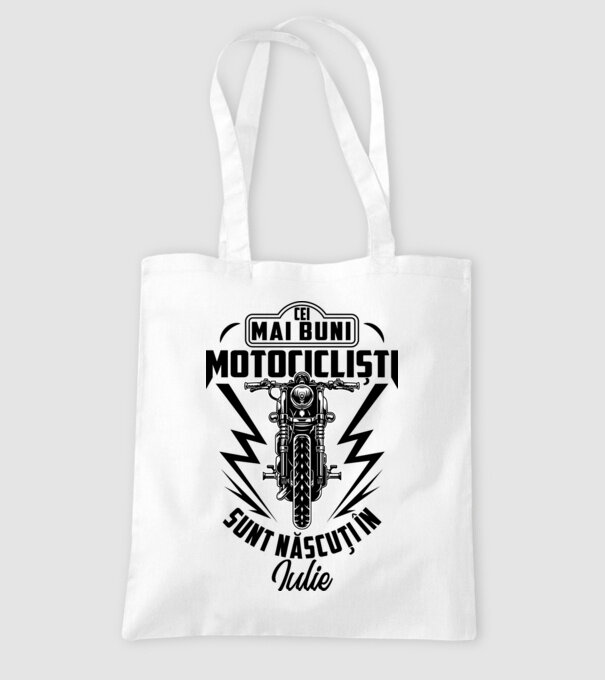 Cei mai buni motocicliști sunt născuți în Iulie model alb pe tricou