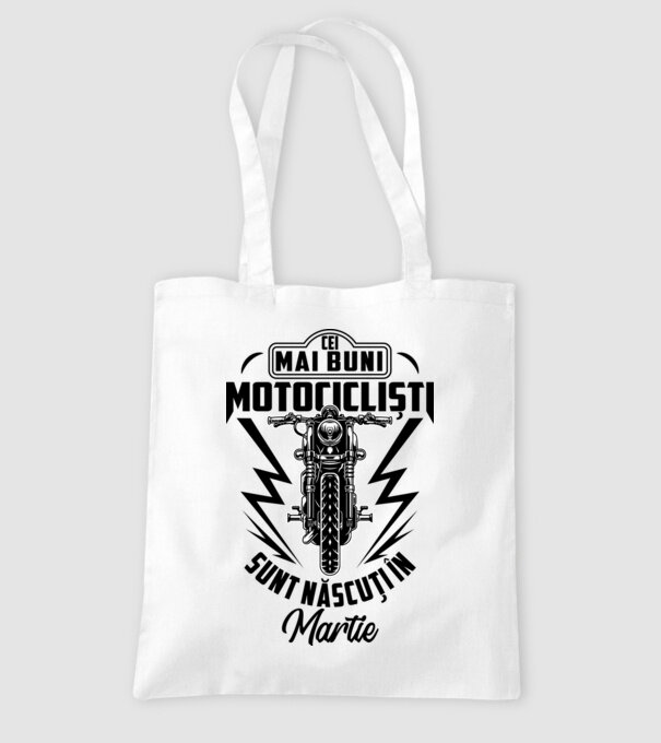 Cei mai buni motocicliști sunt născuți în Martie model alb pe tricou