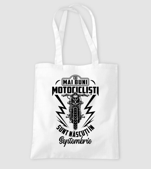 Cei mai buni motocicliști sunt născuți în Septembrie model alb pe tricou