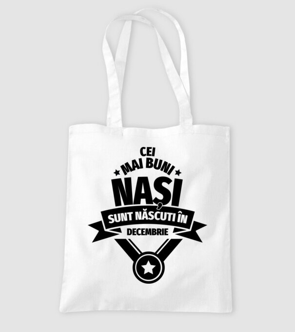 Cei mai buni nași sunt născuți în decembrie. model alb pe tricou