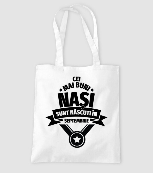 Cei mai buni nași sunt născuți în septembrie. model alb pe tricou