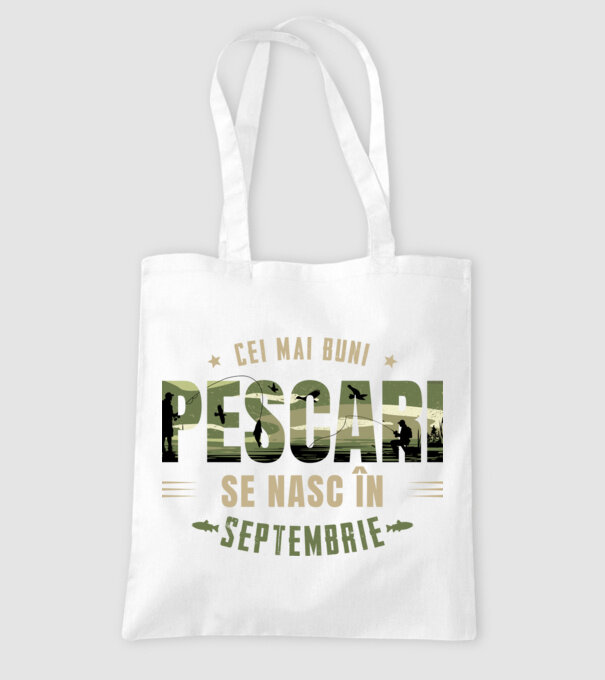 Cei mai buni pescari se nasc în septembrie model alb pe tricou