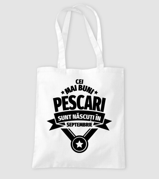 Cei mai buni pescari sunt născuți în septembrie model alb pe tricou