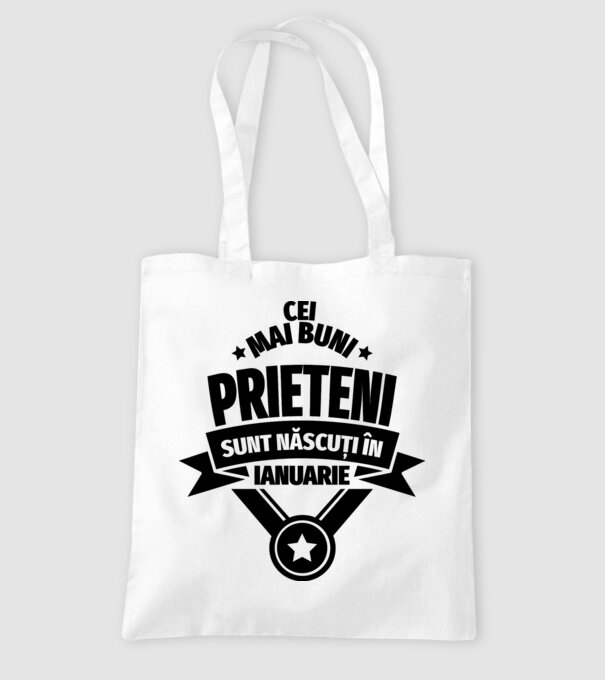 Cei mai buni prieteni sunt născuți în ianuarie model alb pe tricou