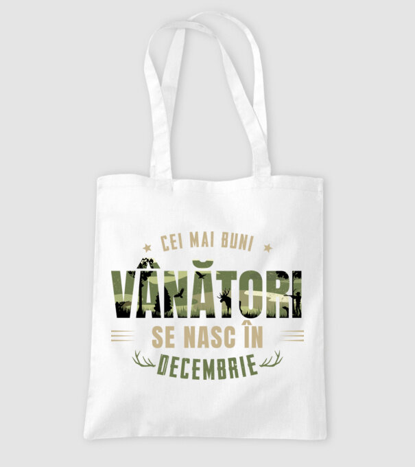 Cei mai buni vânători se nasc în decembrie model alb pe tricou
