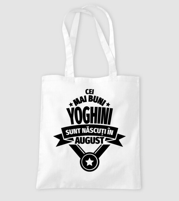 Cei mai buni yoghini sunt născuți în august model alb pe tricou