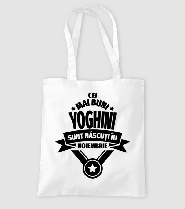 Cei mai buni yoghini sunt născuți în noiembrie model alb pe tricou