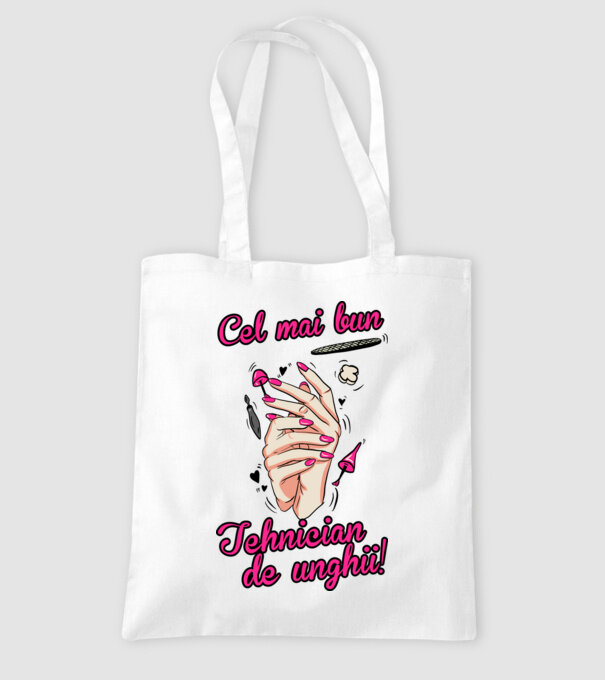 Cel mai bun tehnician de unghii model alb pe tricou