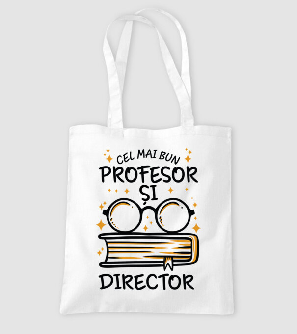 Cel mai profesor director model alb pe tricou