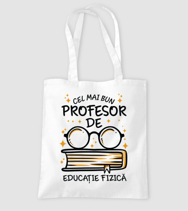 Cel mai profesor educație fizică model alb pe tricou
