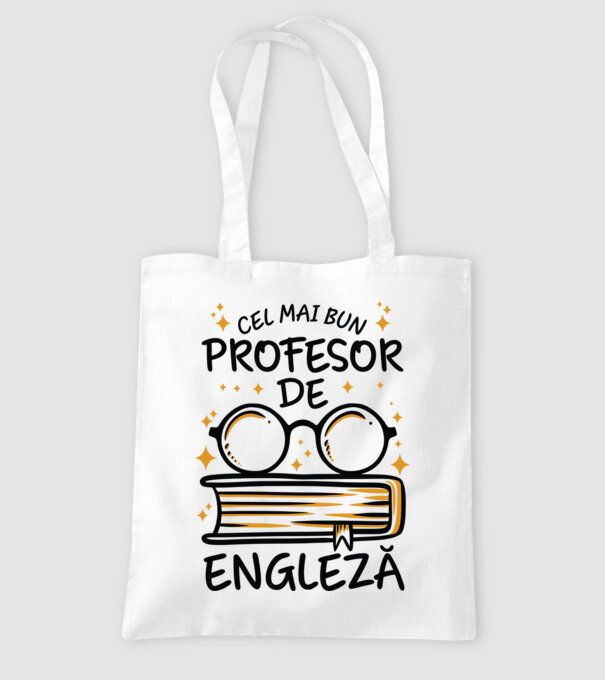Cel mai profesor engleză model alb pe tricou