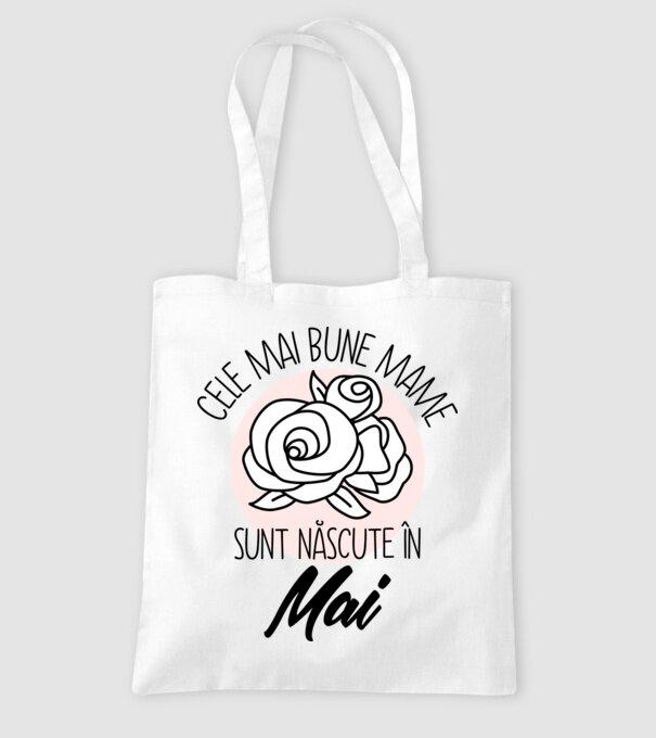 Cele mai bune mame sunt născute în Mai model alb pe tricou