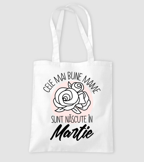 Cele mai bune mame sunt născute în Martie model alb pe tricou