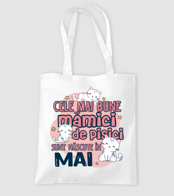 Cele mai bune mămici de pisici Mai model alb pe tricou