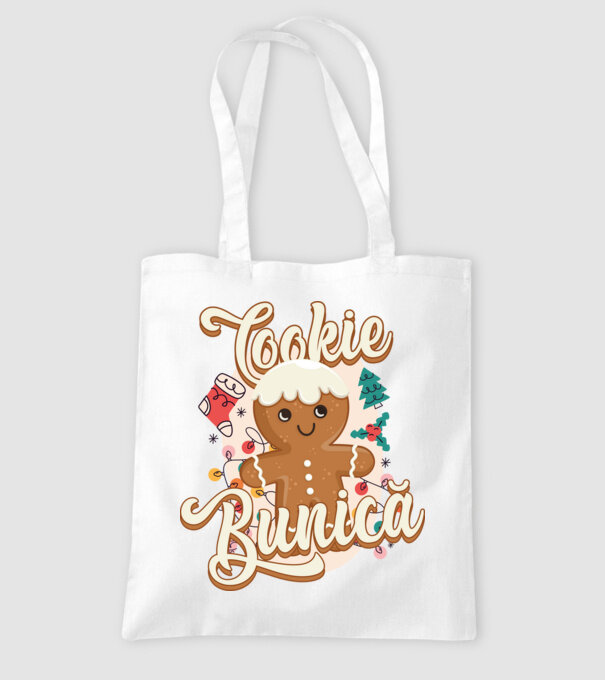 Cookie bunică model alb pe tricou