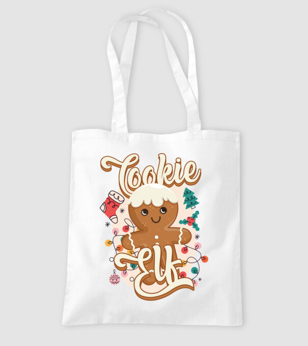 Cookie elf model alb pe tricou