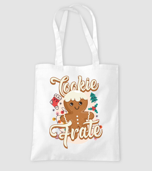Cookie frate model alb pe tricou
