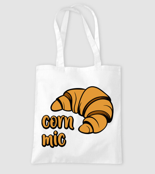 corn mic model alb pe tricou