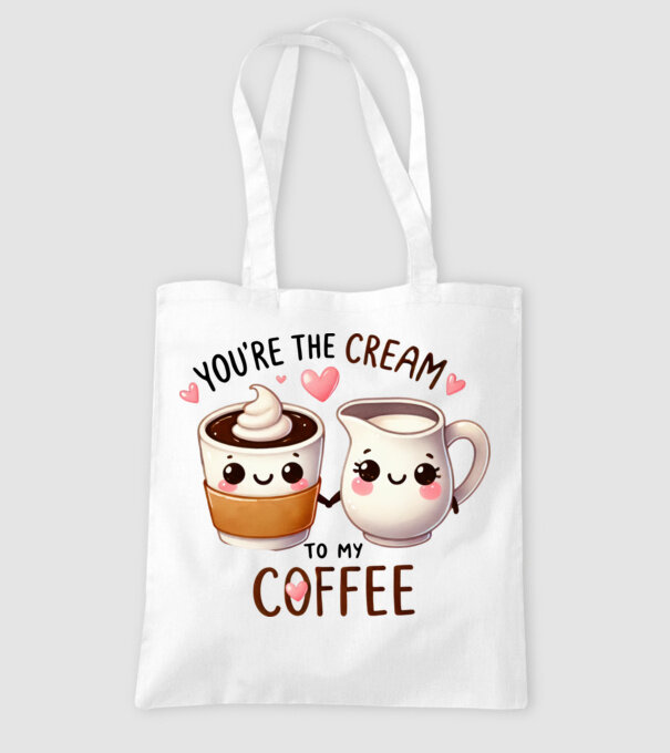 Cream to my Coffee model alb pe tricou