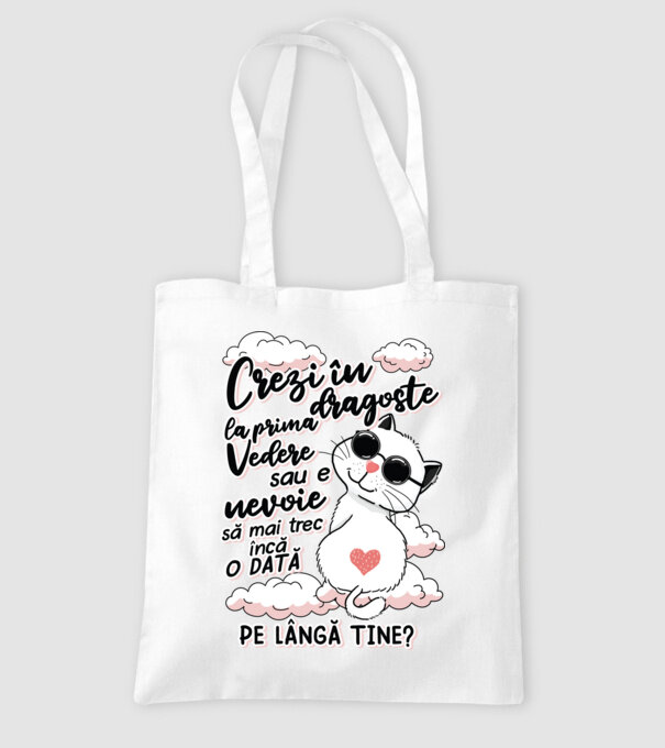 Crezi în dragoste-la prima vedere model alb pe tricou
