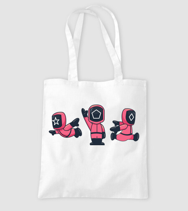 cute squid game toys model alb pe tricou