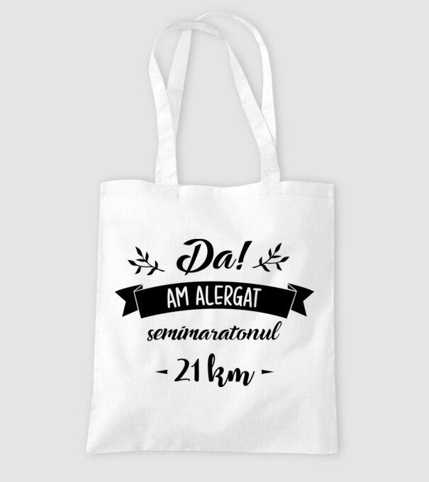 Da, am alergat semimaratonul - 21 km model alb pe tricou