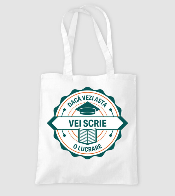 Dacă vezi asta, vei scrie o lucrare model alb pe tricou