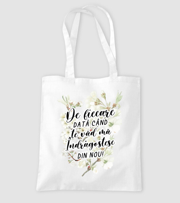De fiecare dată când te văd mă îndrăgostesc din nou model alb pe tricou