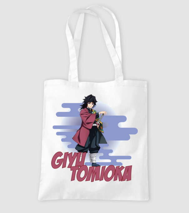 Demon Slayer Giyu model alb pe tricou