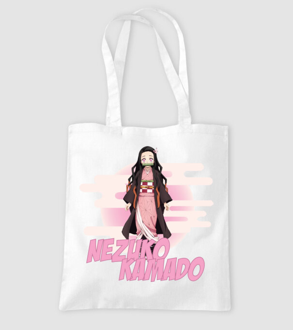 Demon Slayer  Nezuko model alb pe tricou