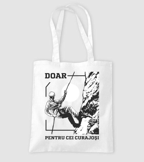 Doar pentru cei curajoși model alb pe tricou