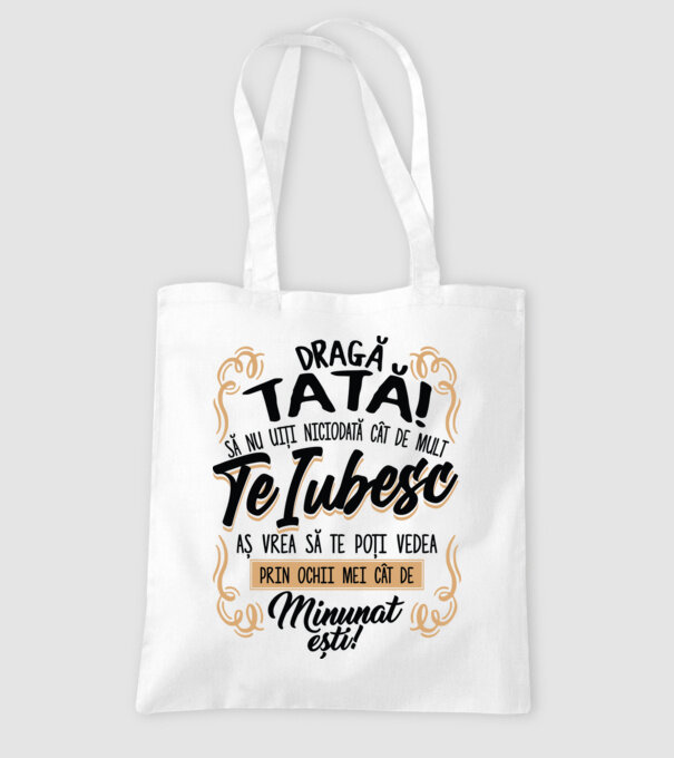 Dragă meu tată model alb pe tricou