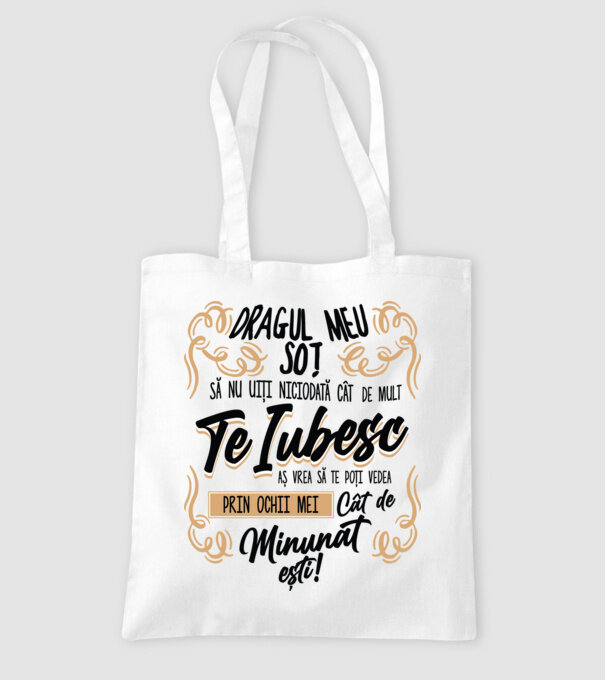 Dragul Mea soț model alb pe tricou