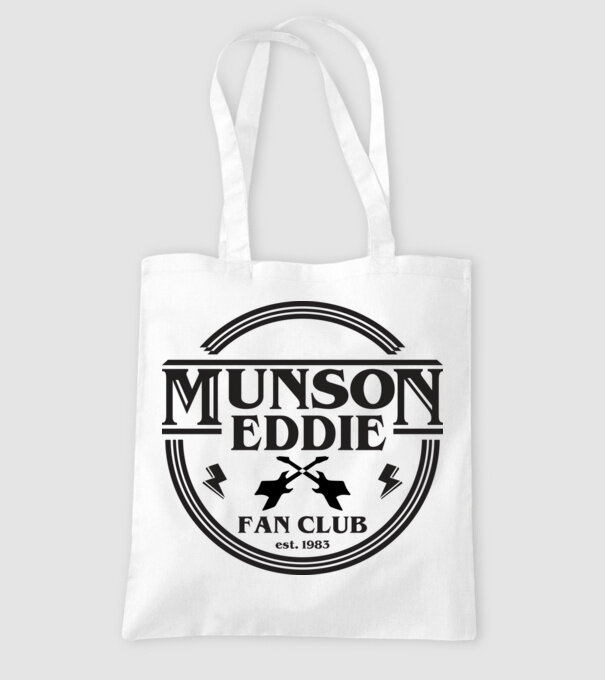 eddie munson fan club est 1983 model alb pe tricou