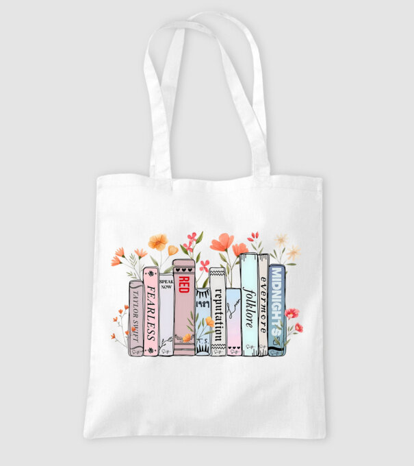 Eras tour books color model alb pe tricou